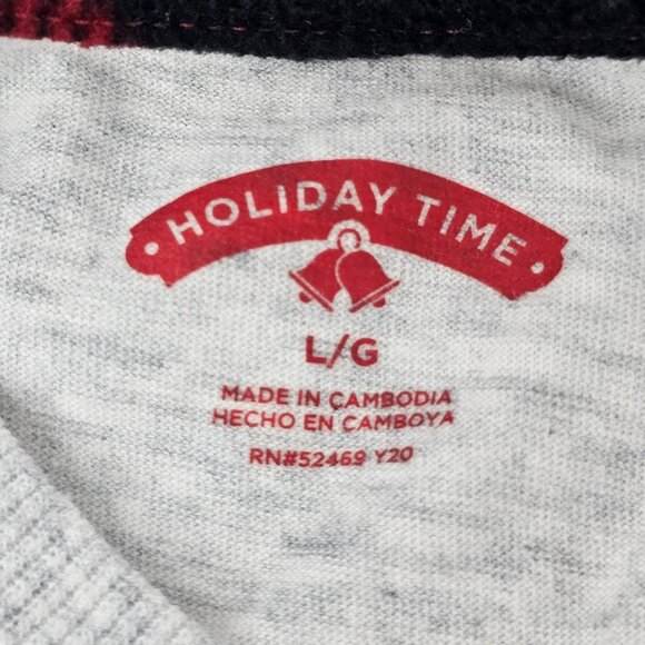 Holiday Time Women's OH DEER Shirt Gray Long Sleeve Reindeer Size L Pullover - Picture 4 of 11